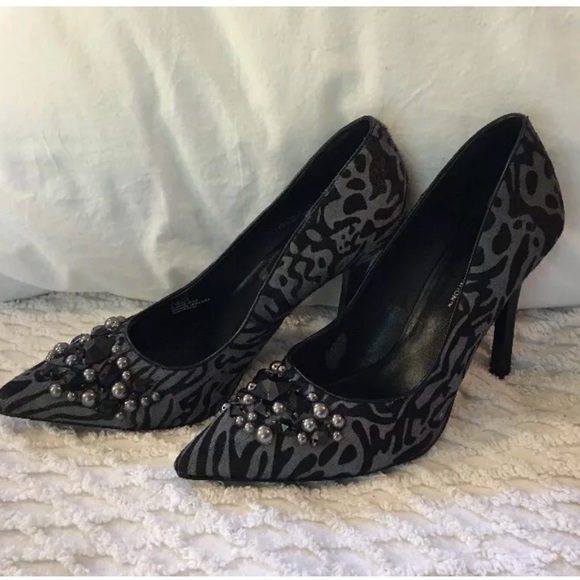 BCBGeneration Fillys2 Black Embellished Heels - Picture 2 of 5